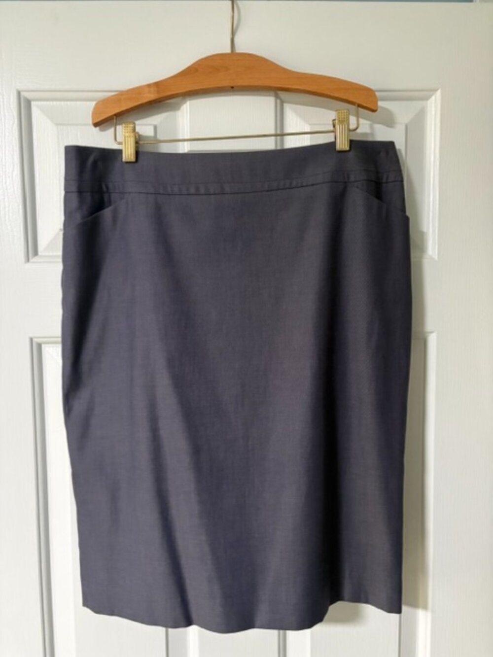 Talbots slate grey A-line skirt, size 10